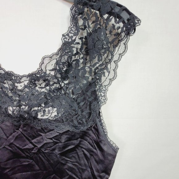 *7 MMI camisole large vintage wide lace floral strap V cut back - Picture 4 of 6